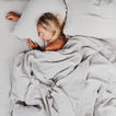 Simple Linen Fitted Sheet - Light Grey