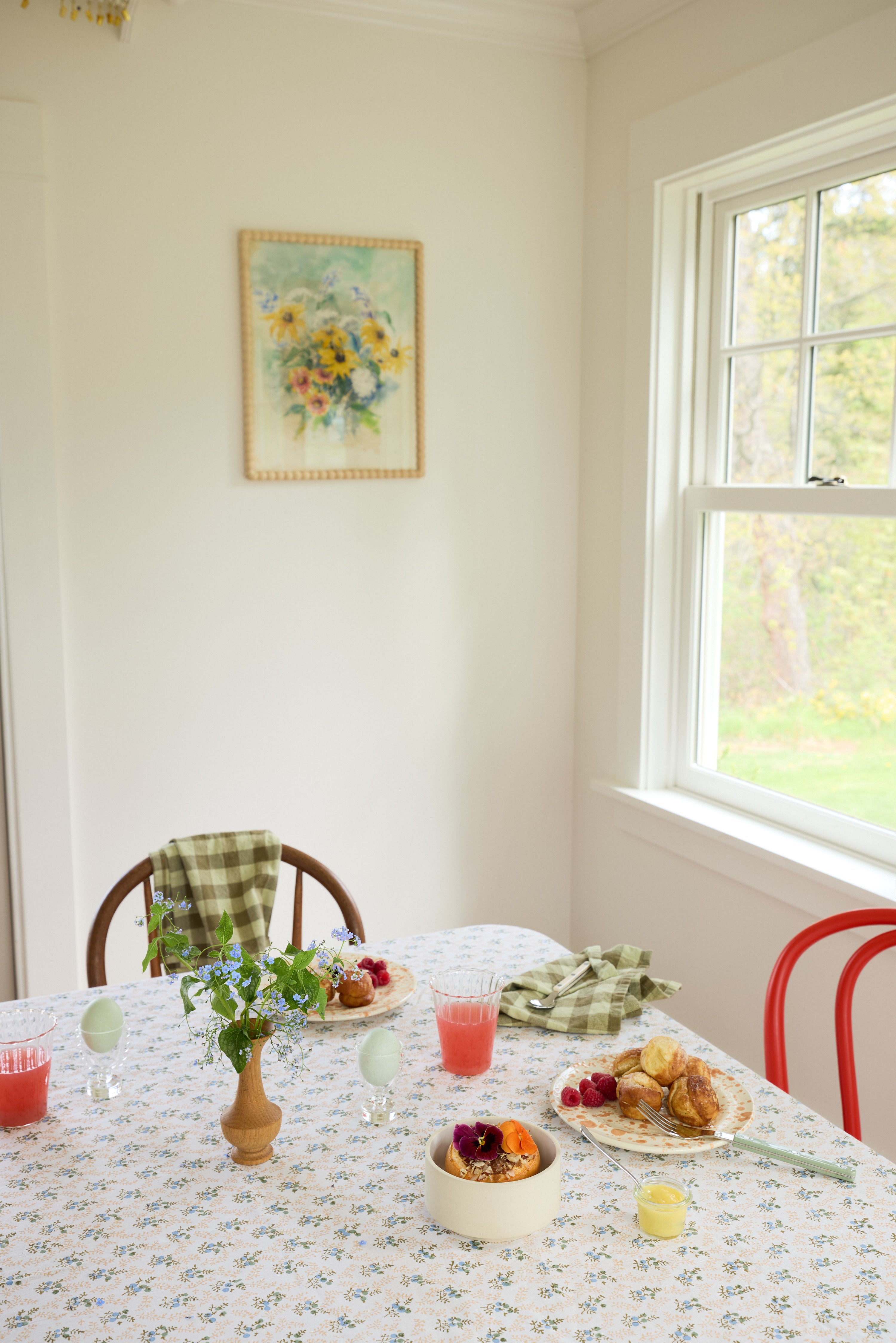 Little Flowers Rectangular Tablecloth - Green