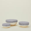 Linen Bowl Cover, Set of 3 - Blue Stripe