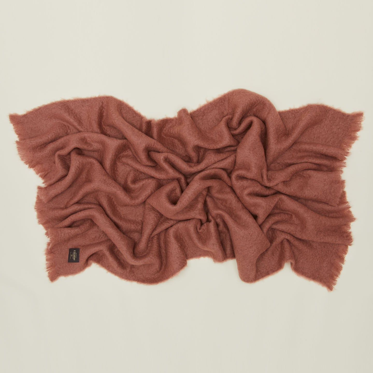 Solid Mohair Throw - Dark Pink