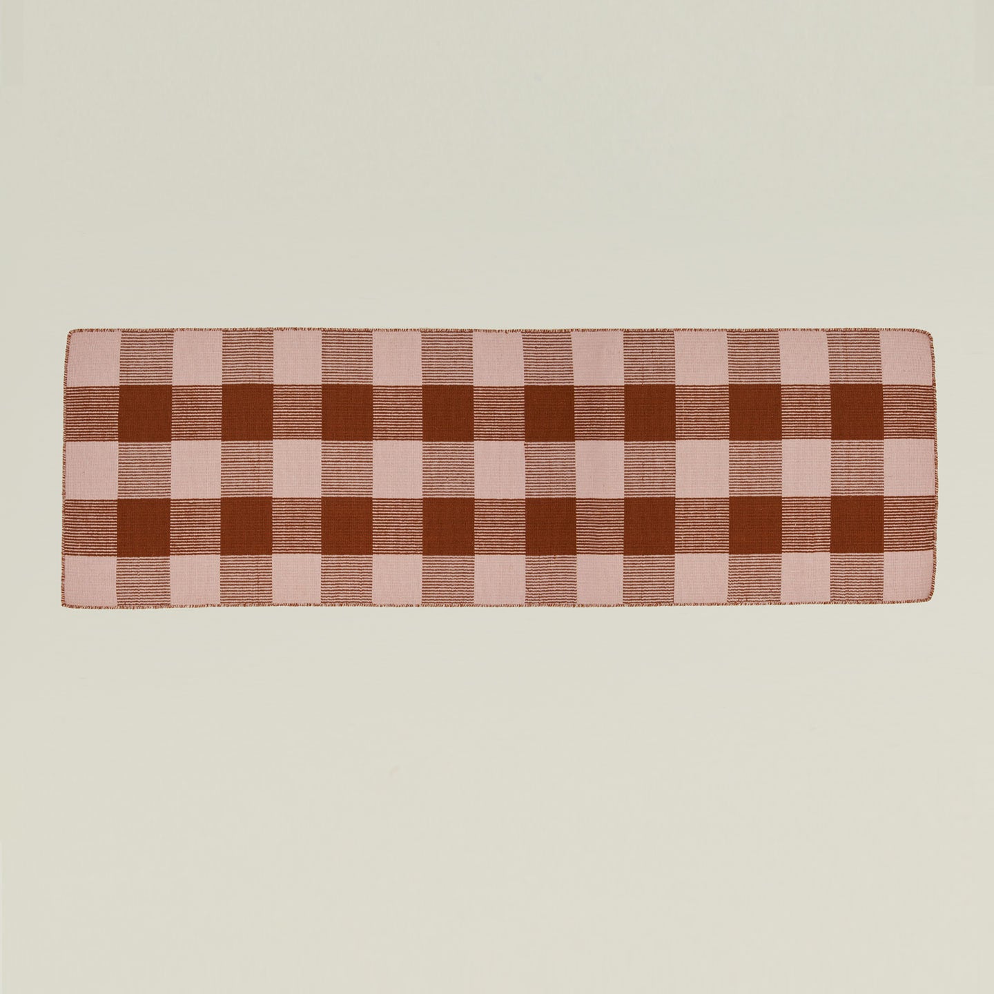 Simple Plaid Rug, 2.5' x 8' - Blush/Terracotta