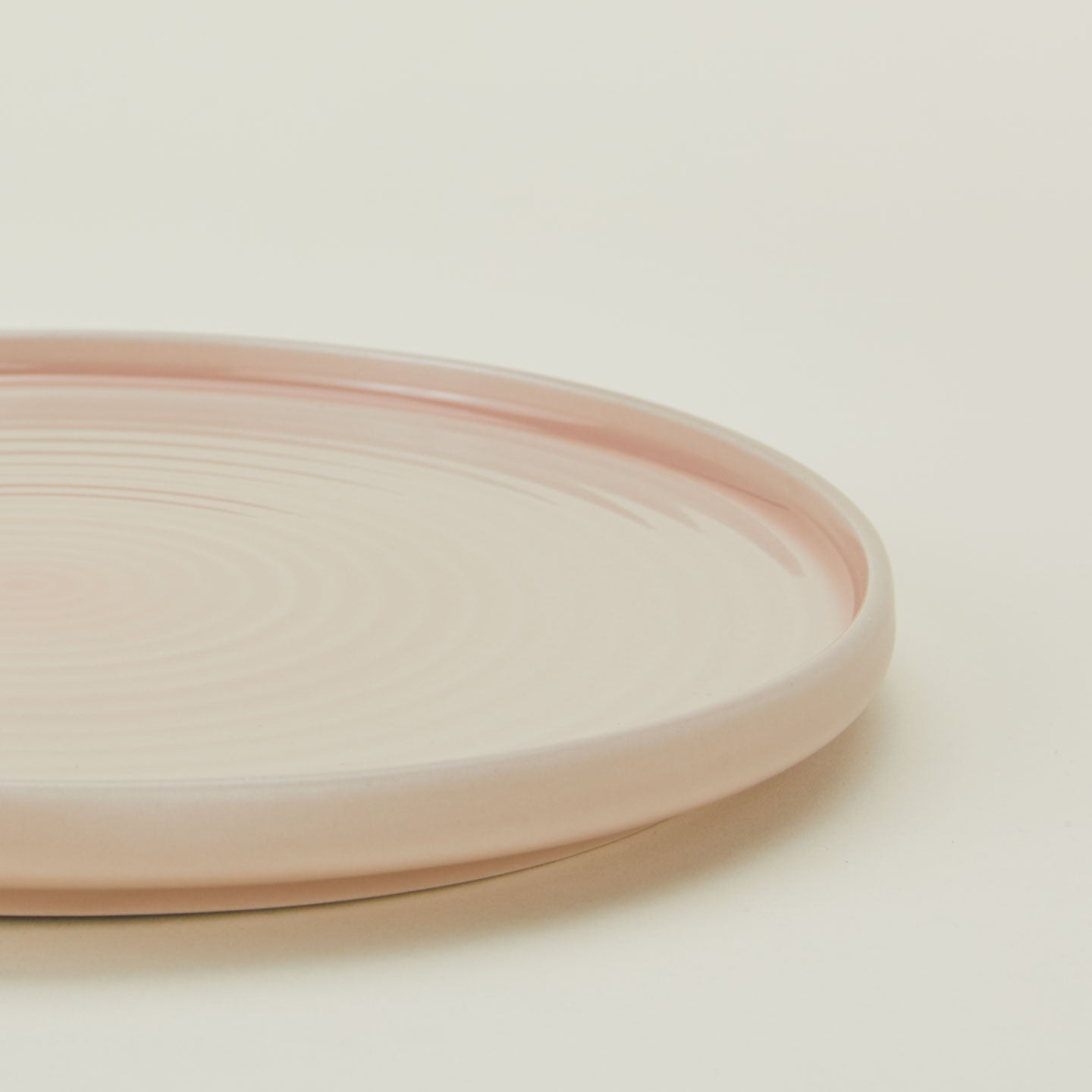 Close up of Essential Dinner Plate in Blush.