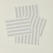 Set of four Essential Striped Placemats in Ivory and Flax.
