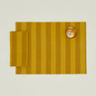 Essential Striped Placemat, Set of 4 - Mustard/Bronze