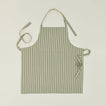Essential Striped Apron -Sage/Olive