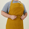 Essential Check Apron - Mustard/Bronze