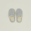 Fuzzy Wool Slippers - Light Grey