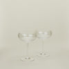 Ribbed Cocktail Coupe, Set of 2 - Clear