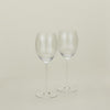 Ribbed White Wine Glass, Set of 2 - Clear