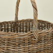 Close up view of Basketly rattan market basket