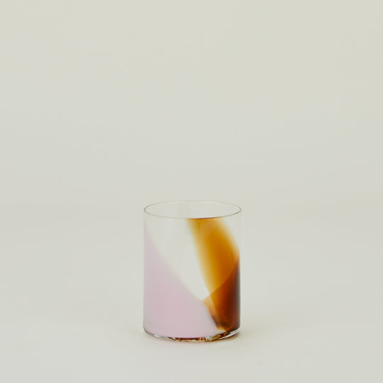 Hand Blown Tumbler - Blush/Amber