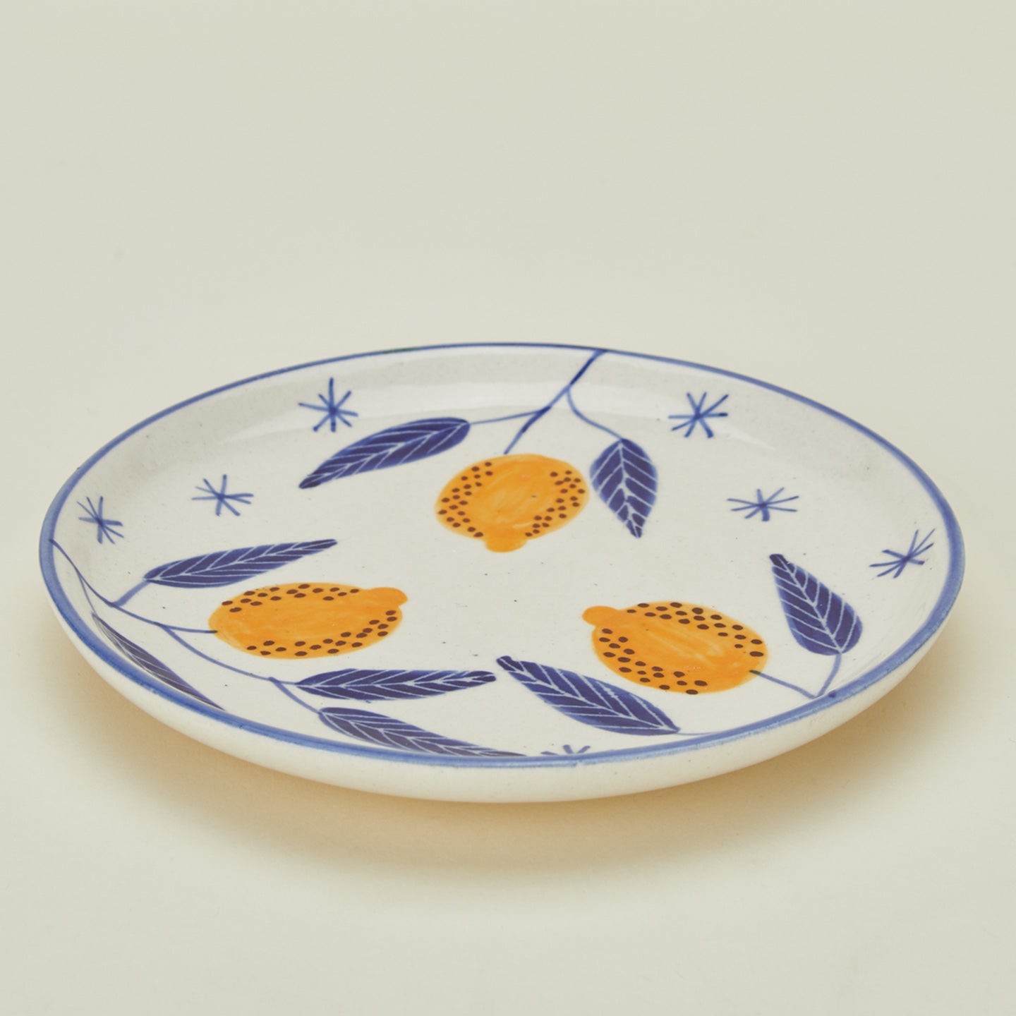 Detailed view of Casa Amarosa lemon plate