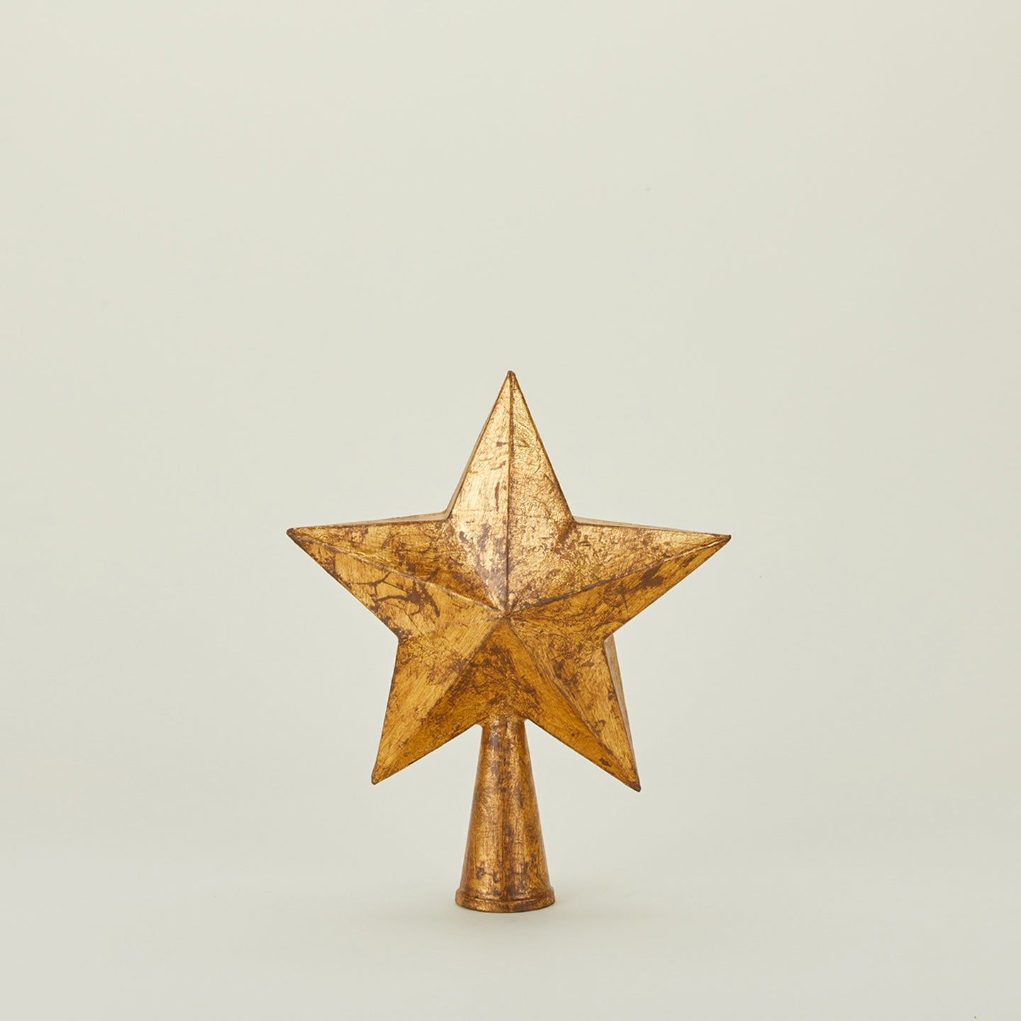 5 point star tree topper in gold