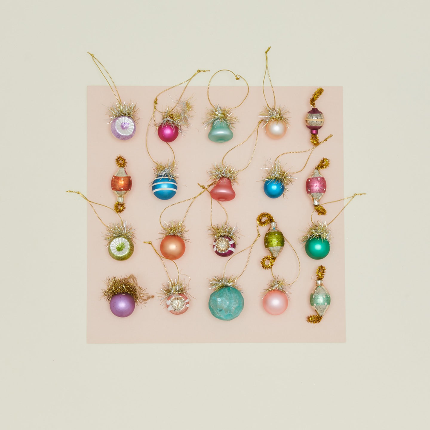 Heirloom rainbow ornaments set of 20