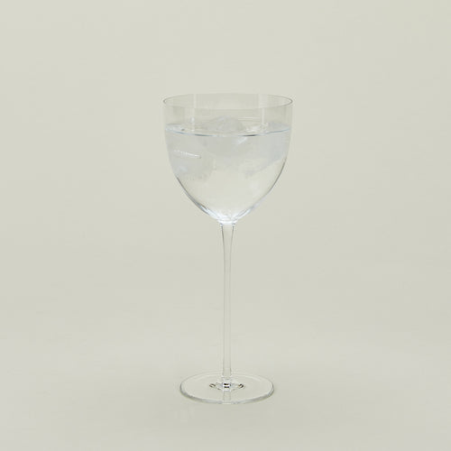 Crystalline water glass filled