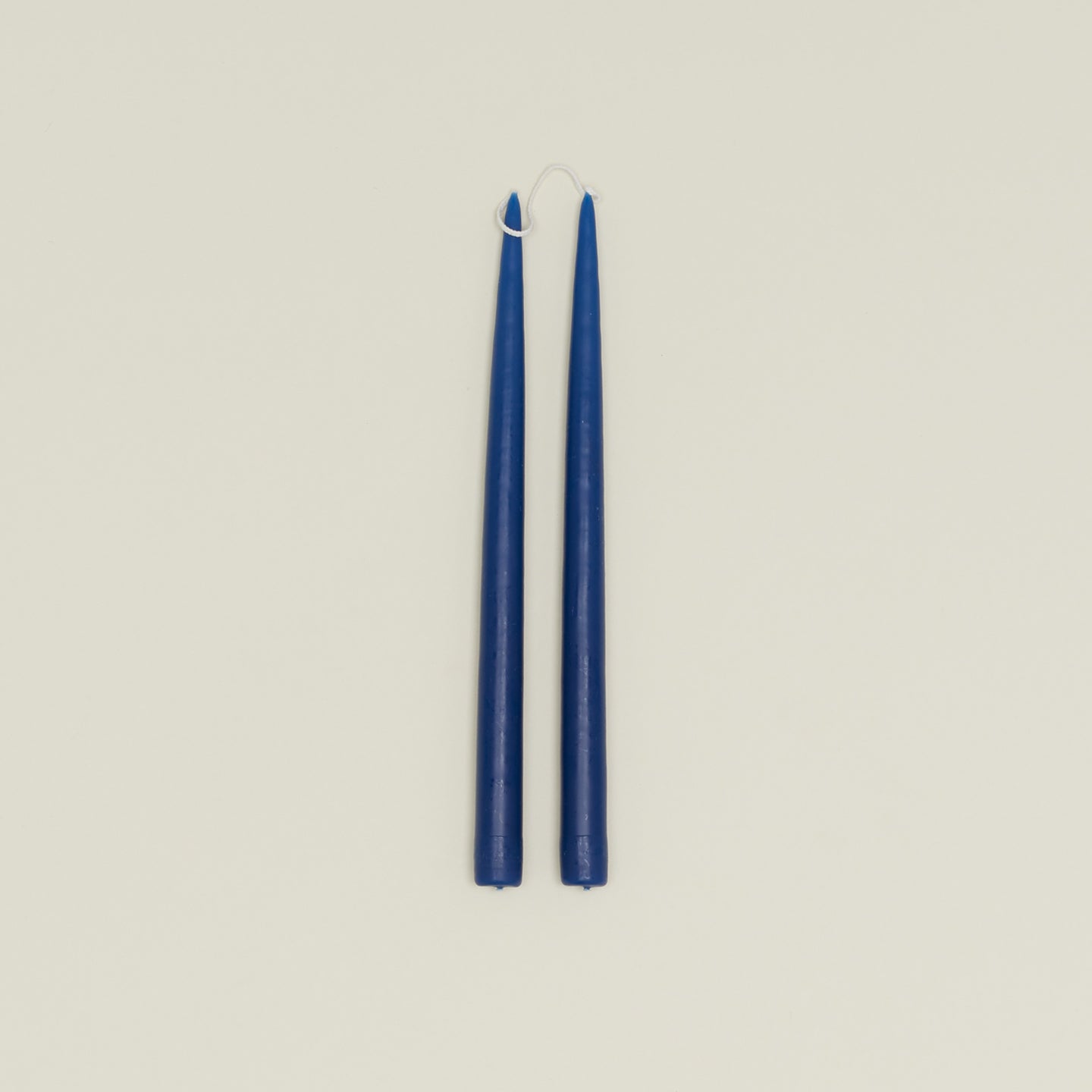 Danica taper candle pair in copenhagen blue