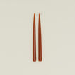 Danica taper candle pair in rust