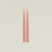 Danica taper candle pair in tea rose