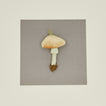 Handmade Velvet Mushroom Ornament in amber