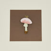 Handmade Velvet Mushroom Ornament in pink