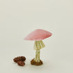 Handmade velvet mushroom pink