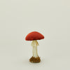 Handmade Velvet Mushroom - Red