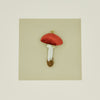 Handmade Velvet Mushroom Ornament - Red