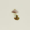 Handmade Velvet Mushroom Ornament in taupe