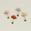 Handmade Velvet Mushroom Ornament family