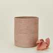 Essential woven wastebasket in blush