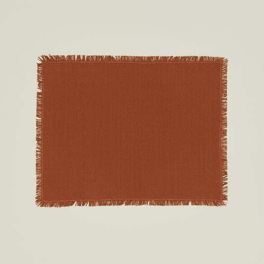 Essential Cotton Placemat, Set of 4 - Terracotta
