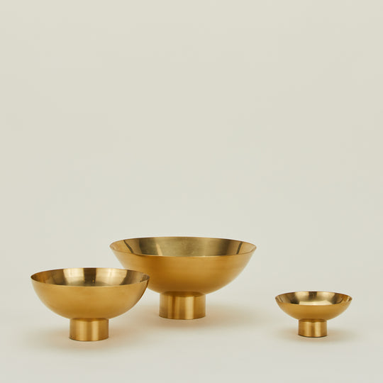 Essential Footed Bowl - Brass