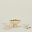 Essential footed bowl family in ivory