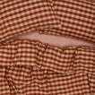 Essential Gingham Pillowcases, Set of 2 - Blush/Terracotta on bed with matching duvet
