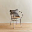 Essential gingham pillow in grey/black on chair