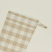 Detailed view of Essential Gingham Stocking - Ivory/Flax