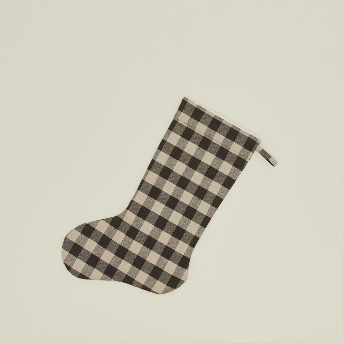 Essential Gingham Stocking - Light Grey/ Black