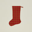 Essential Gingham Stocking - Terracotta/Red
