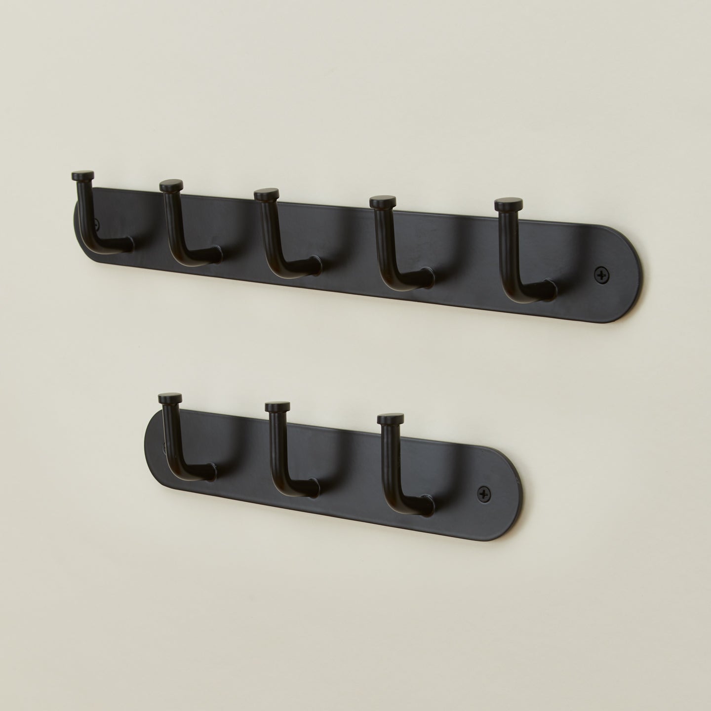 Essential hook racks in black