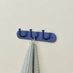 Essential hook rack in klein blue with waffle towel