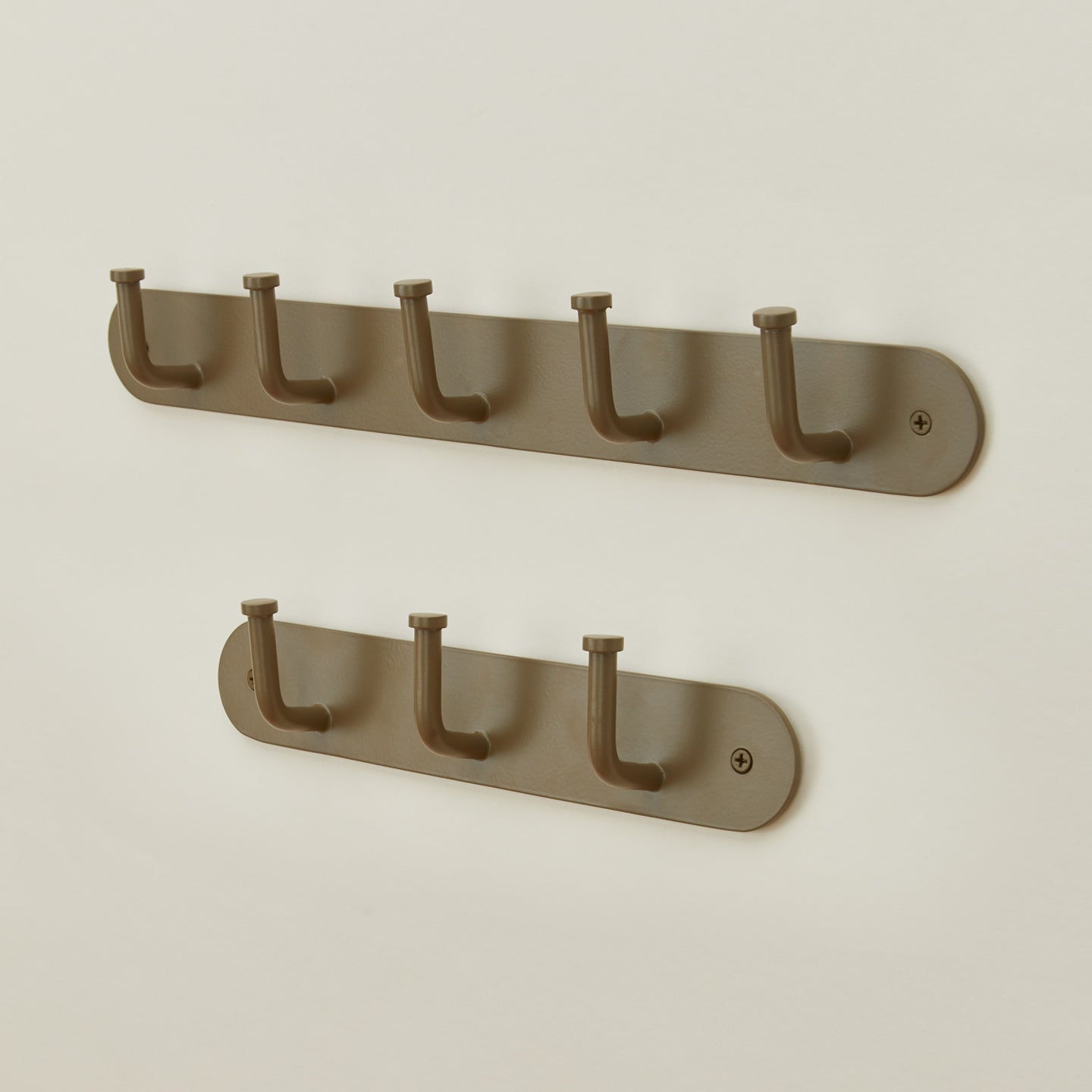 Essential hook racks in olive