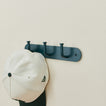 Essential hook rack in peacock with ball cap