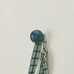 Essential sphere hook in Peacock with hanging tote bag