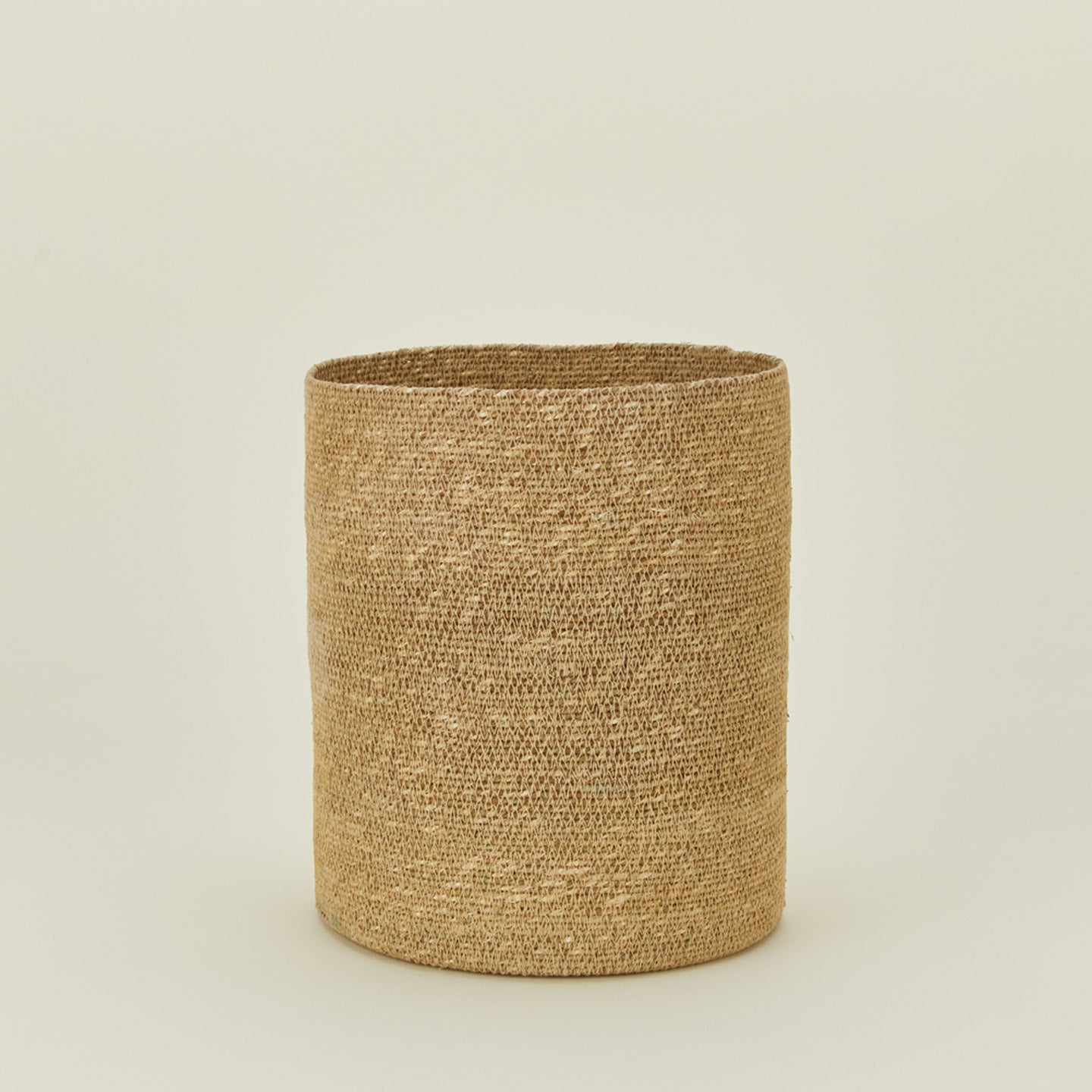 Essential woven wastebasket in natural