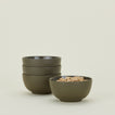 Four Essential Large Bowls in Olive, with cereal.