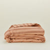 Essential Striped Duvet - Blush/Terracotta