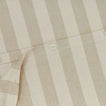 Close up view of essential striped duvet in ivory/flax