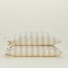Essential Striped Pillowcases, Set of 2 - Ivory/Flax