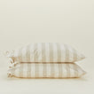 Essential Stripe Pillowcases, Set of 2 - Ivory/Flax