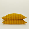 Essential Striped Pillowcases, Set of 2 - Mustard/Bronze